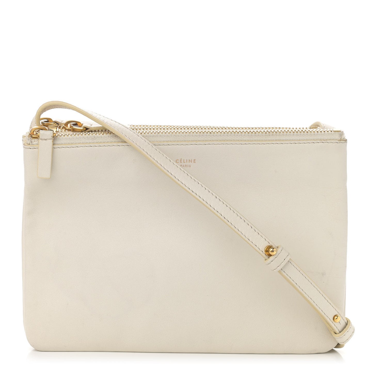 Lambskin Small Trio Crossbody Bag White