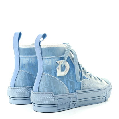 Christian Dior X DANIEL ARSHAM Technical Canvas Oblique Mens B23 High Top Sneakers 40 Blue Beige 4 of 11