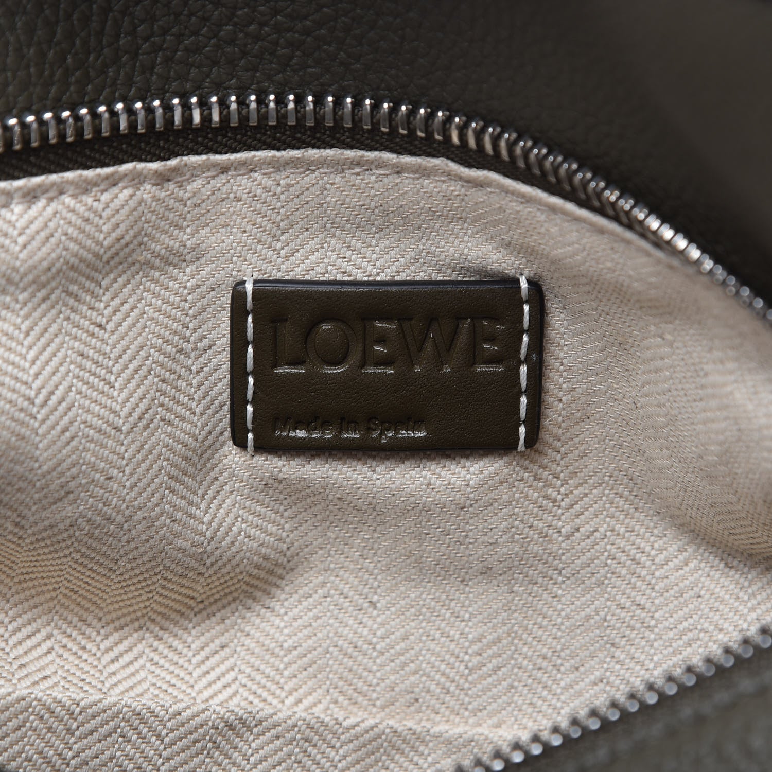 Loewe Calfskin Small Puzzle Bag Khaki Green 8 of 8