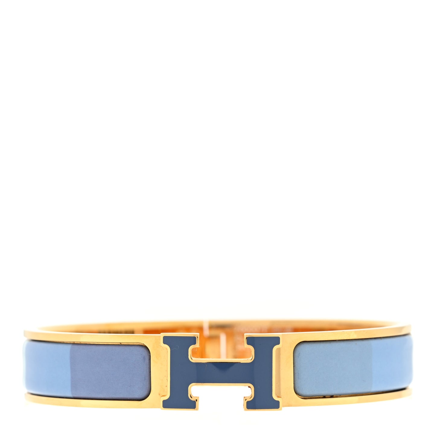 Enamel Narrow Clic Clac H Bracelet GM Rainbow Bleu