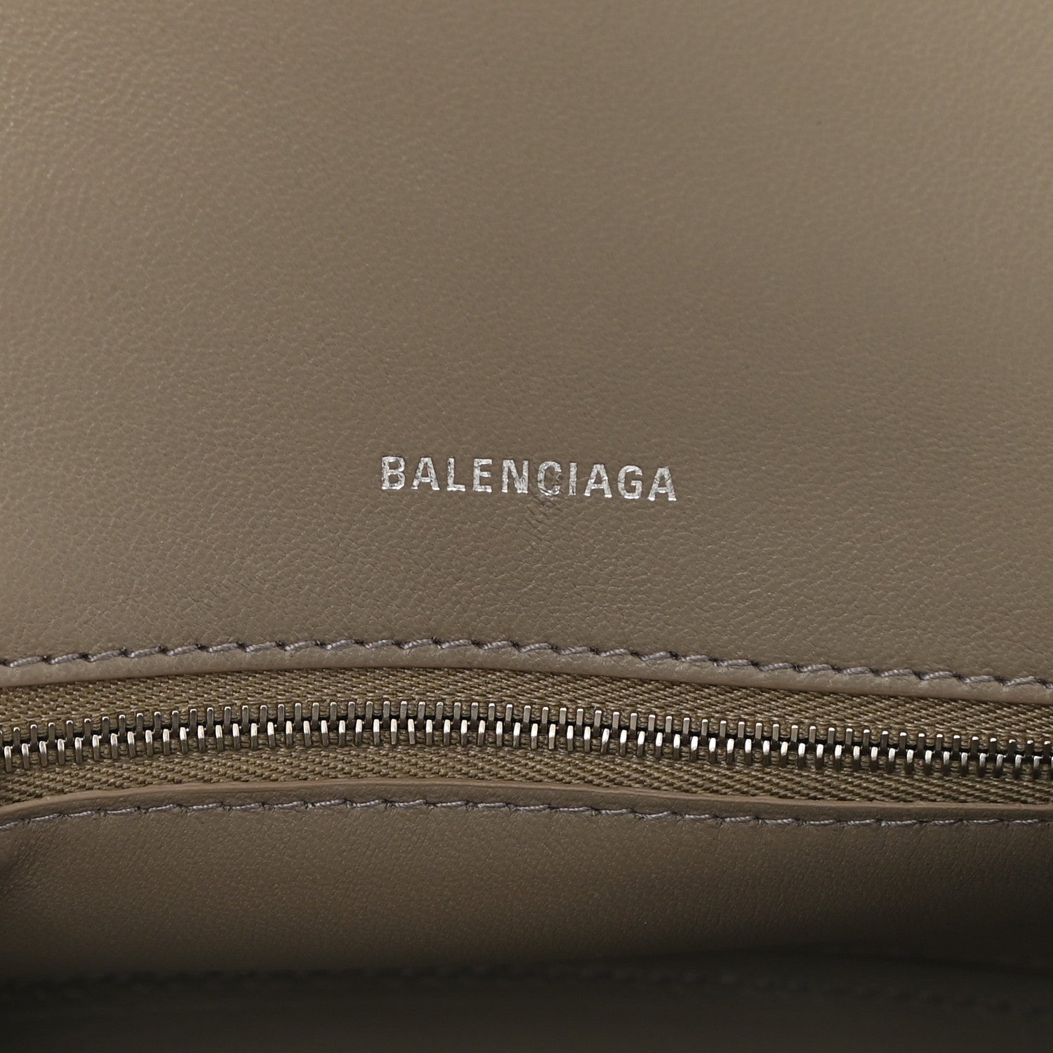 Balenciaga Calfskin Snake Effect Small Hourglass Top Handle Bag Black White 7 of 8