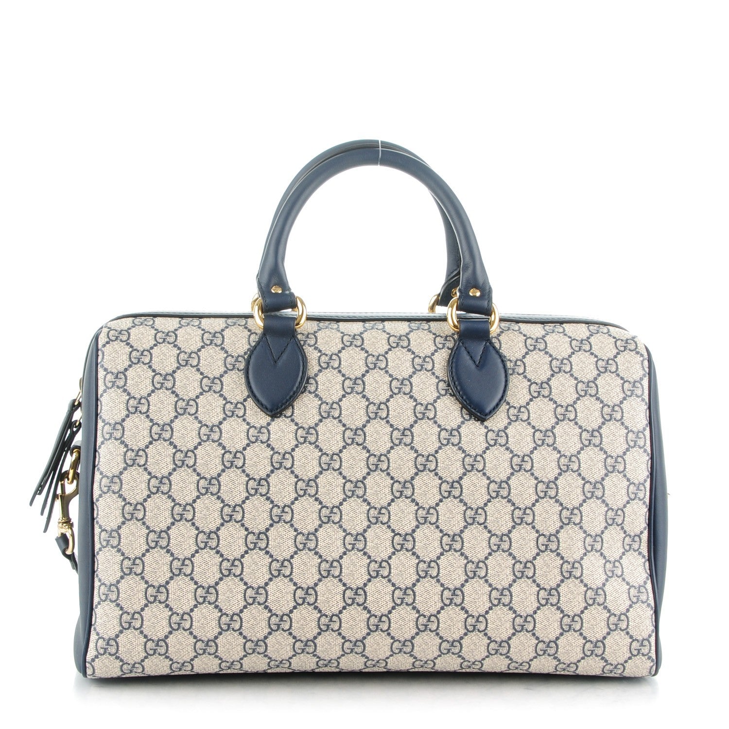 Gucci GG Supreme Monogram Medium Boston Beige Blue 1 of 7
