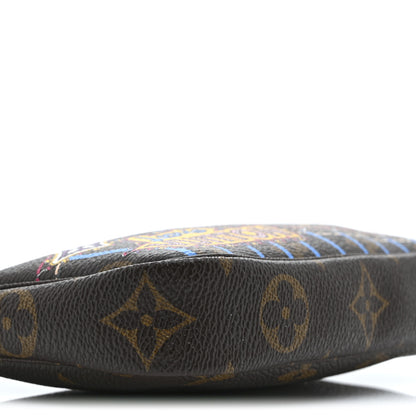 Louis Vuitton Monogram 2020 Christmas Animation Roller Coaster Mini Pochette Accessories Pivoine 9 of 10