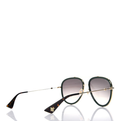 Gucci Web Aviator Sunglasses GG0062S Green Red 4 of 8