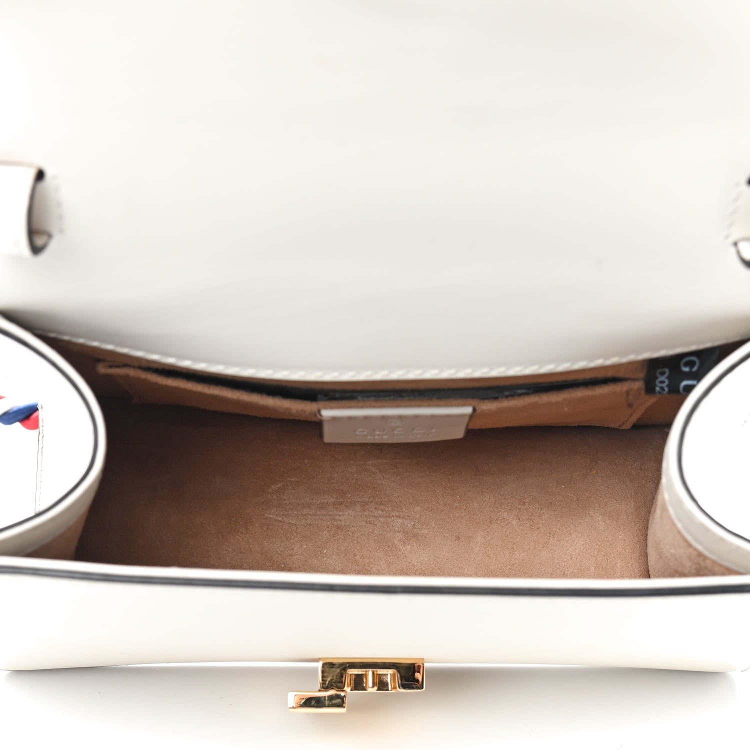 Gucci Calfskin Mini Sylvie Top Handle Bag White 5 of 10