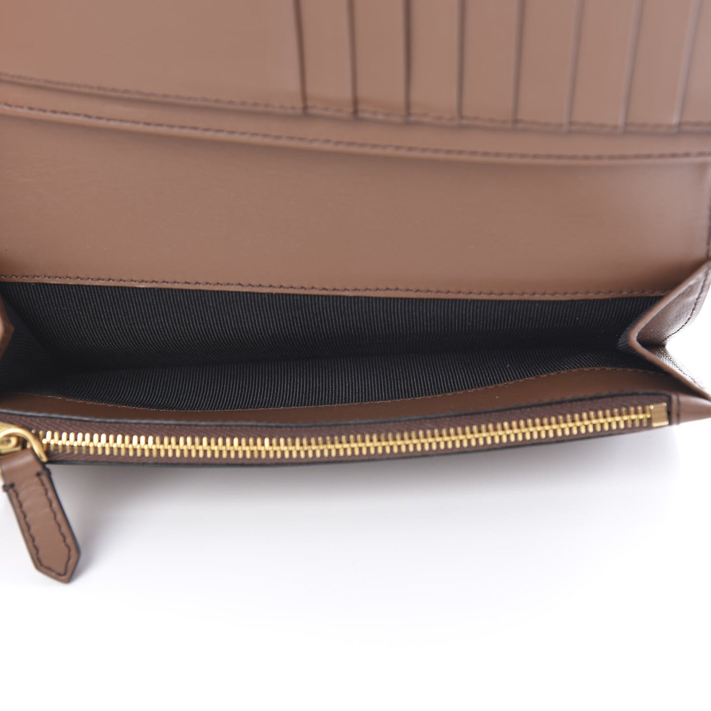 Grainy Calfskin House Check Vertical Wallet Tan