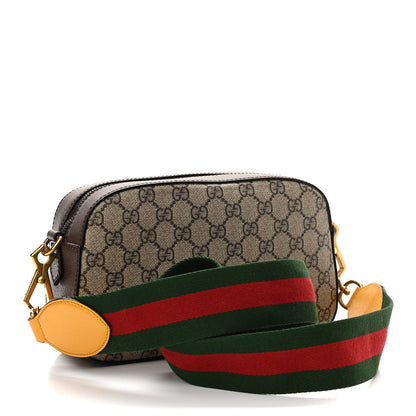 Gucci GG Supreme Monogram Web Neo Vintage Shoulder Bag Beige New Acero Crop 3 of 11