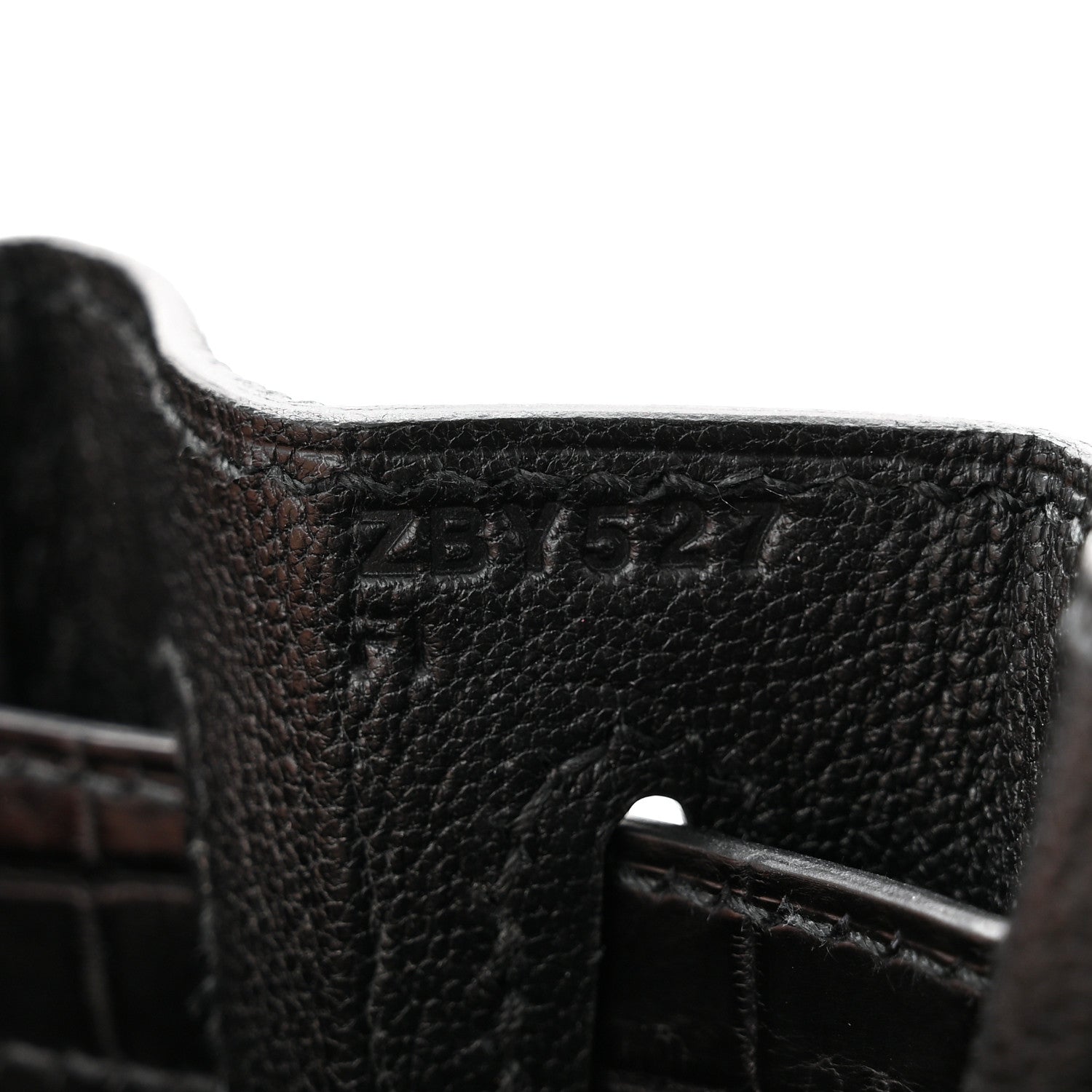 Hermes Togo Matte Porosus Crocodile Kelly Retourne Touch 28 Black 7 of 10