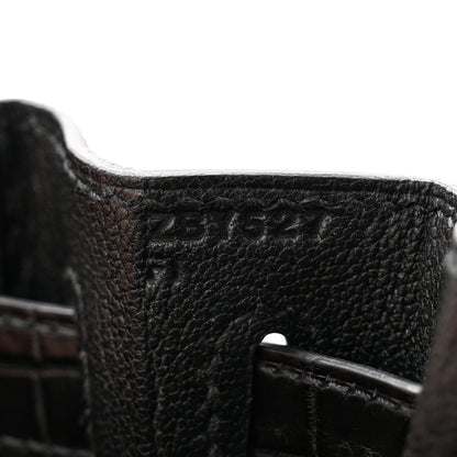 Hermes Togo Matte Porosus Crocodile Kelly Retourne Touch 28 Black 7 of 10
