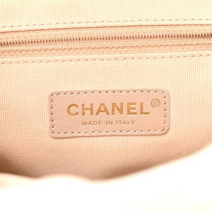 Chanel Shiny Caviar Quilted Chain Melody Backpack White 6 of 10