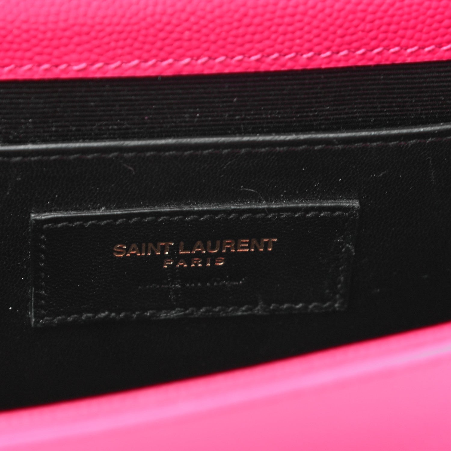 Saint Laurent Grain De Poudre Classic Monogram Kate Clutch Lipstick Fuchsia 6 of 6