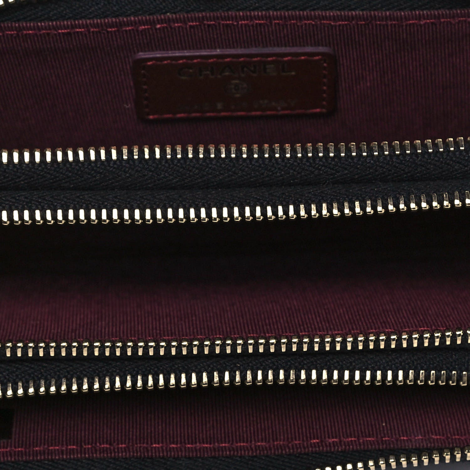 Chanel Quilted Medium Gusset Double Zip Around Black 5 of 10