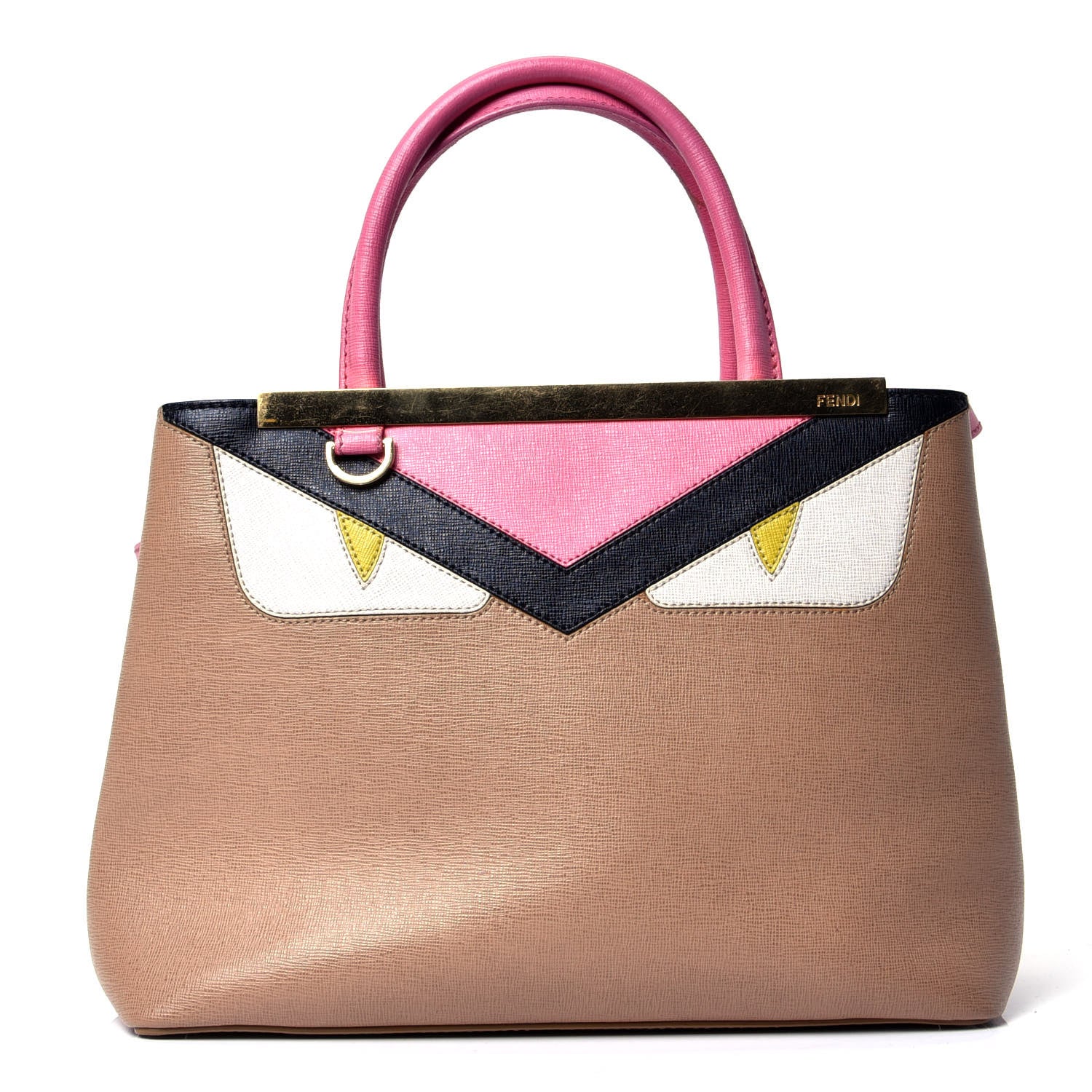 Fendi Vitello Elite Monster Petite 2Jours Tote Cuoio Lollypop Multicolor 1 of 5