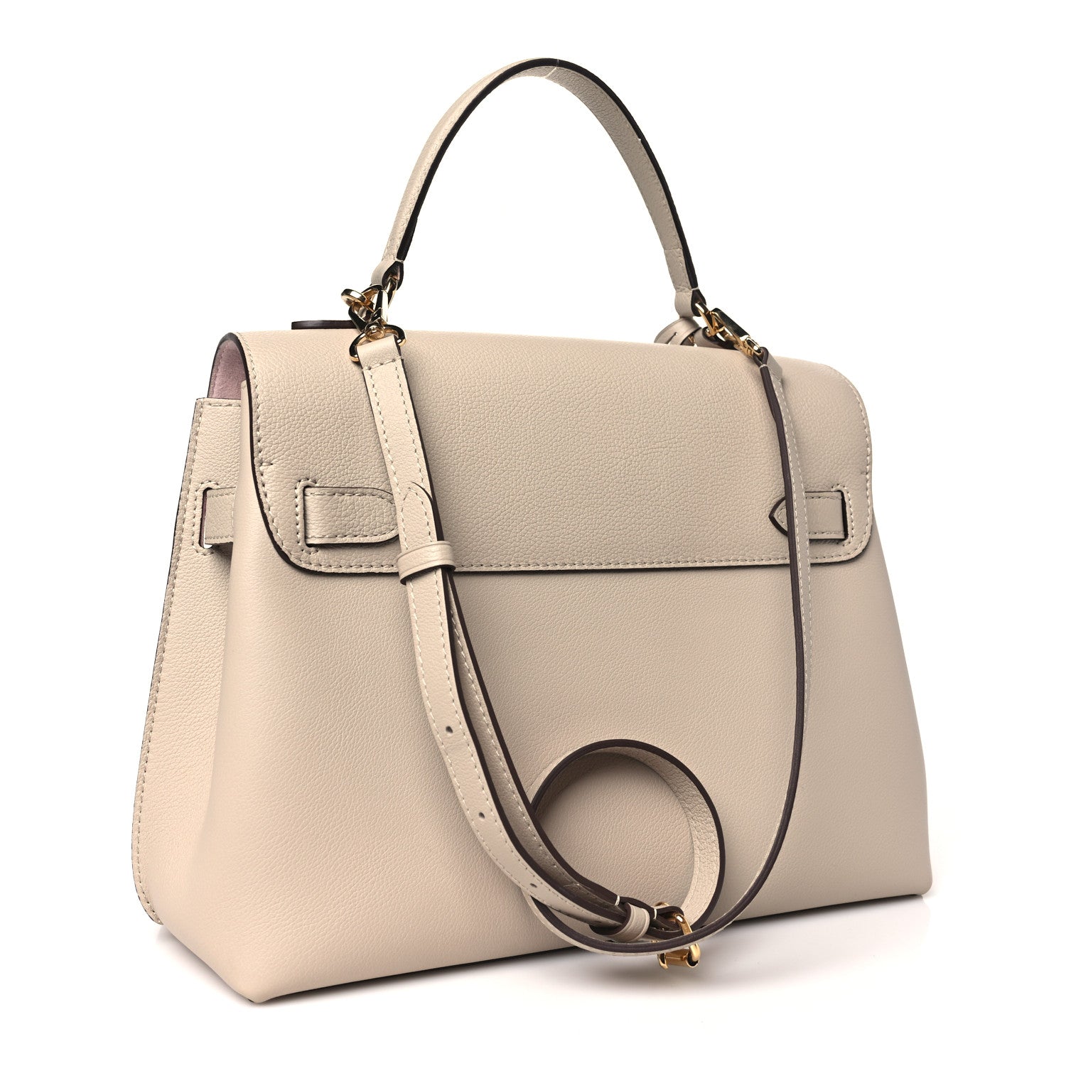 Louis Vuitton Soft Calfskin Lockme Ever MM Greige 2 of 9