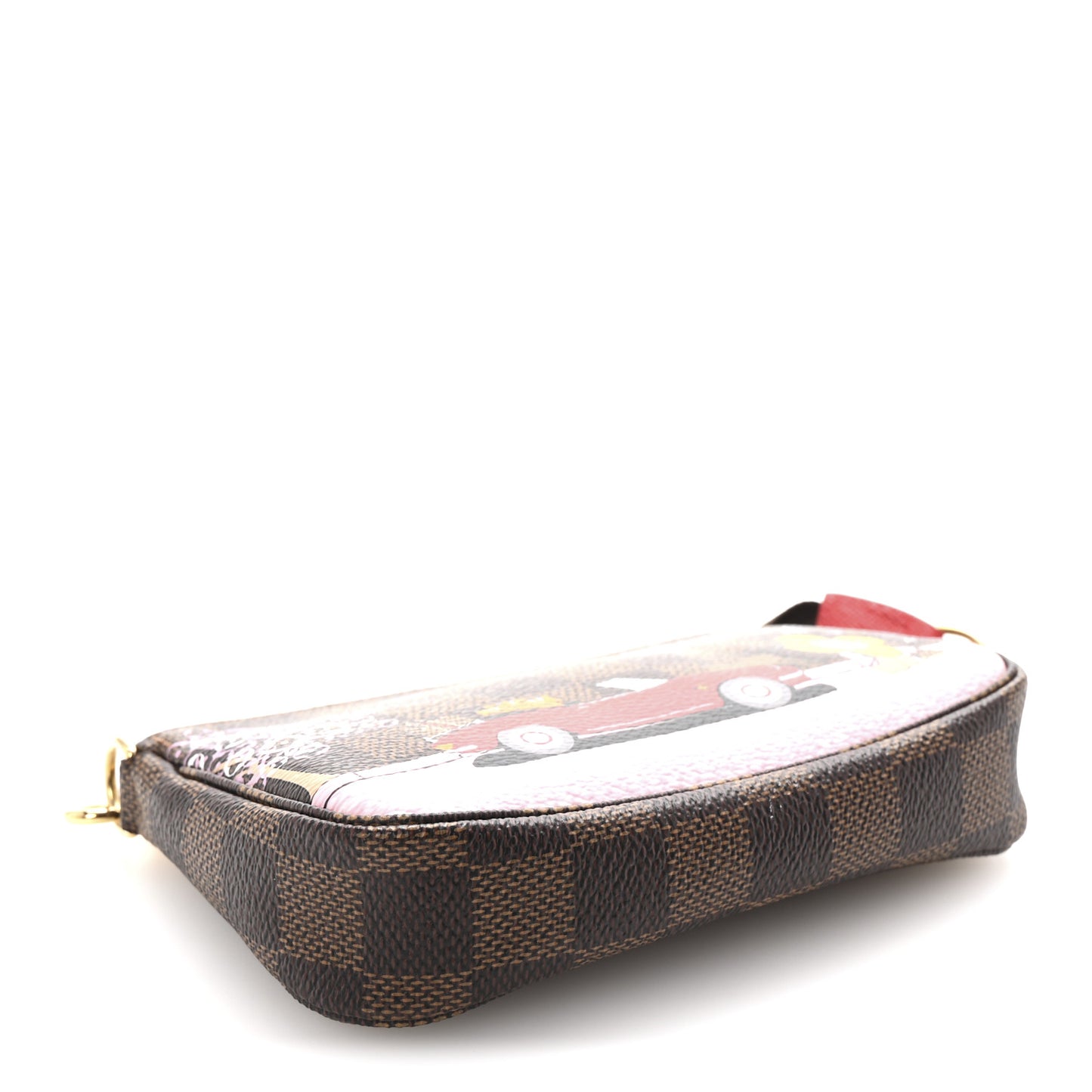 Damier Ebene 2019 Christmas Animation Mini Pochette Accessories Red