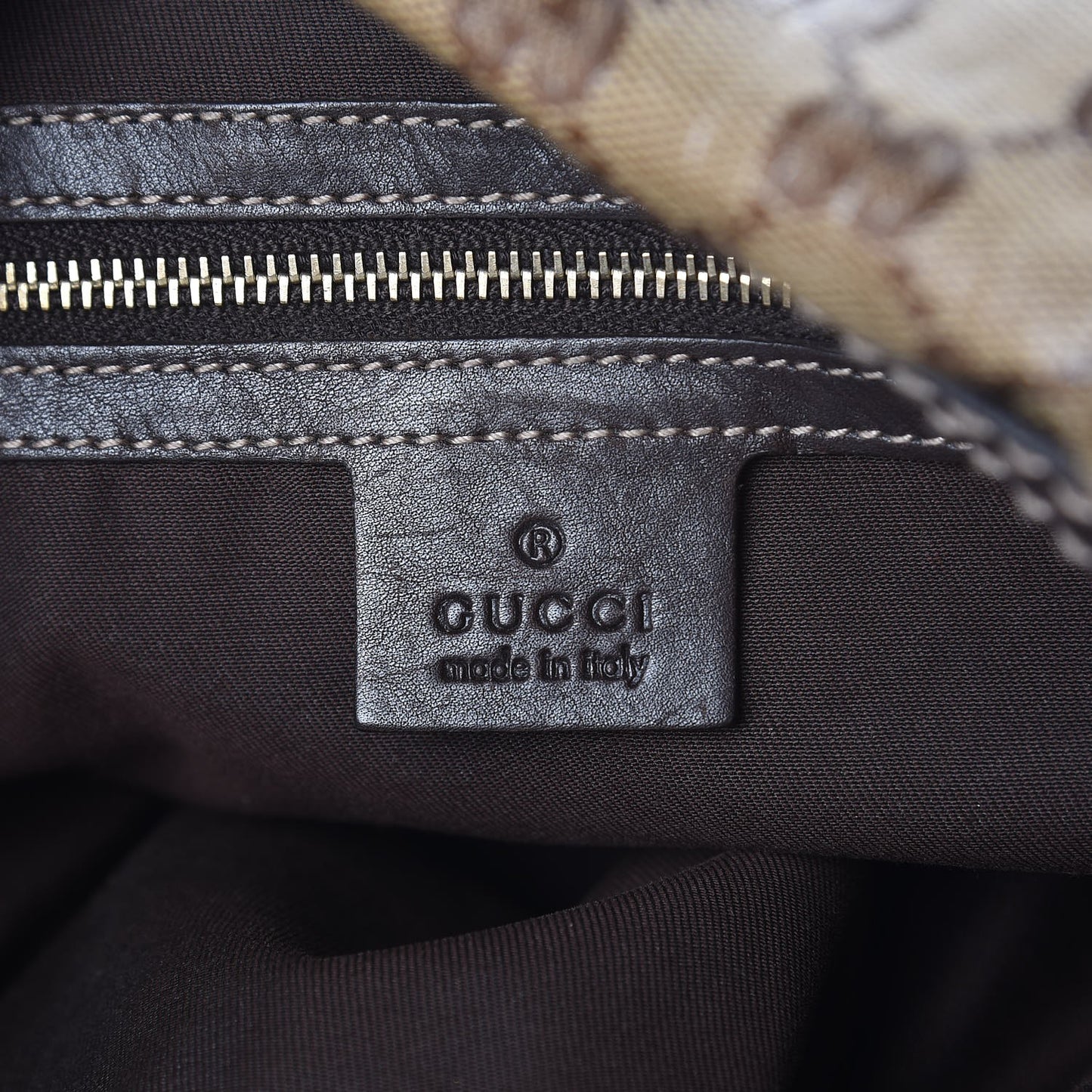 Crystal Monogram Mix Hobo Dark Brown