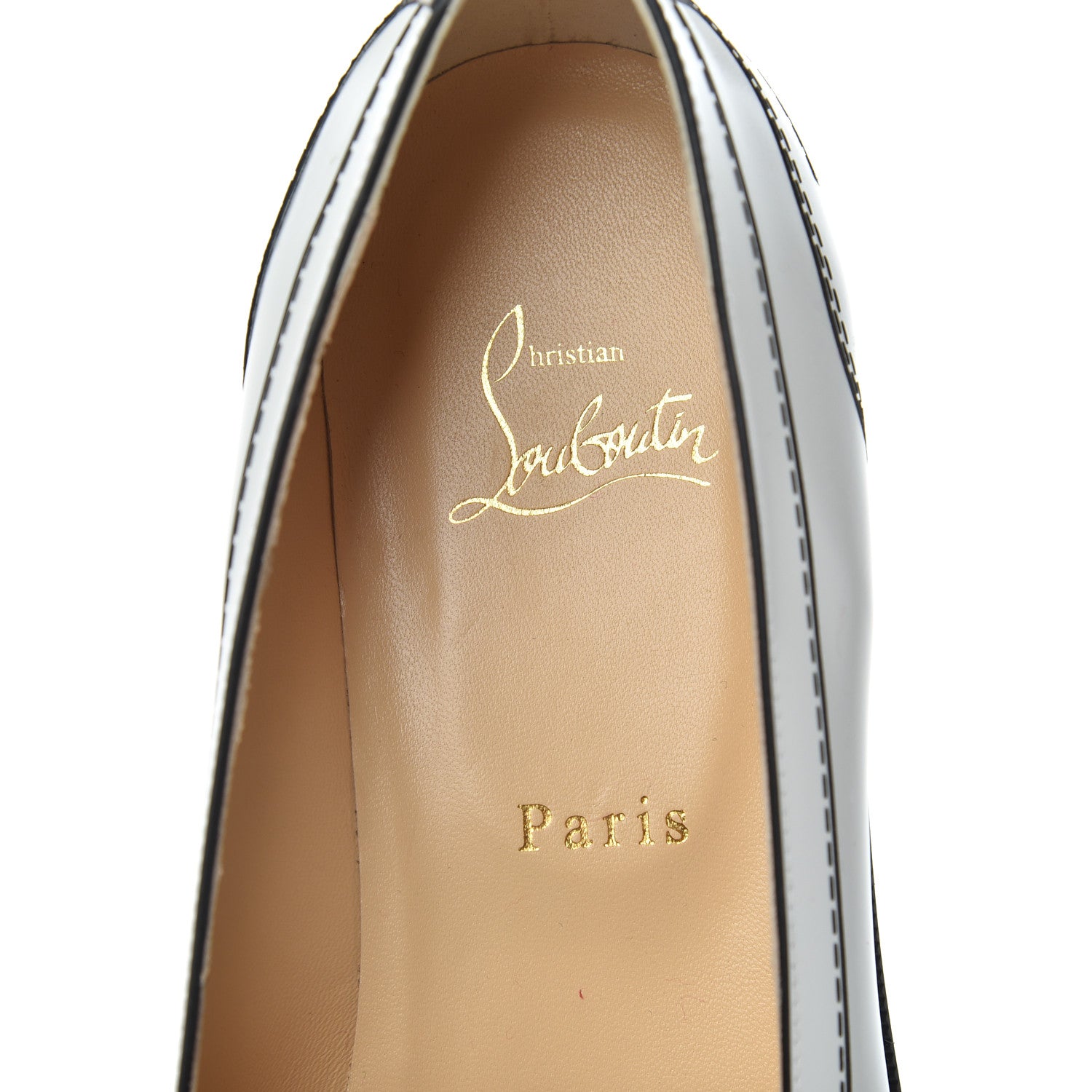 Christian Louboutin Calfskin Women Mocalaureat Tromp L'oeil Loafers 39 White 6 of 13