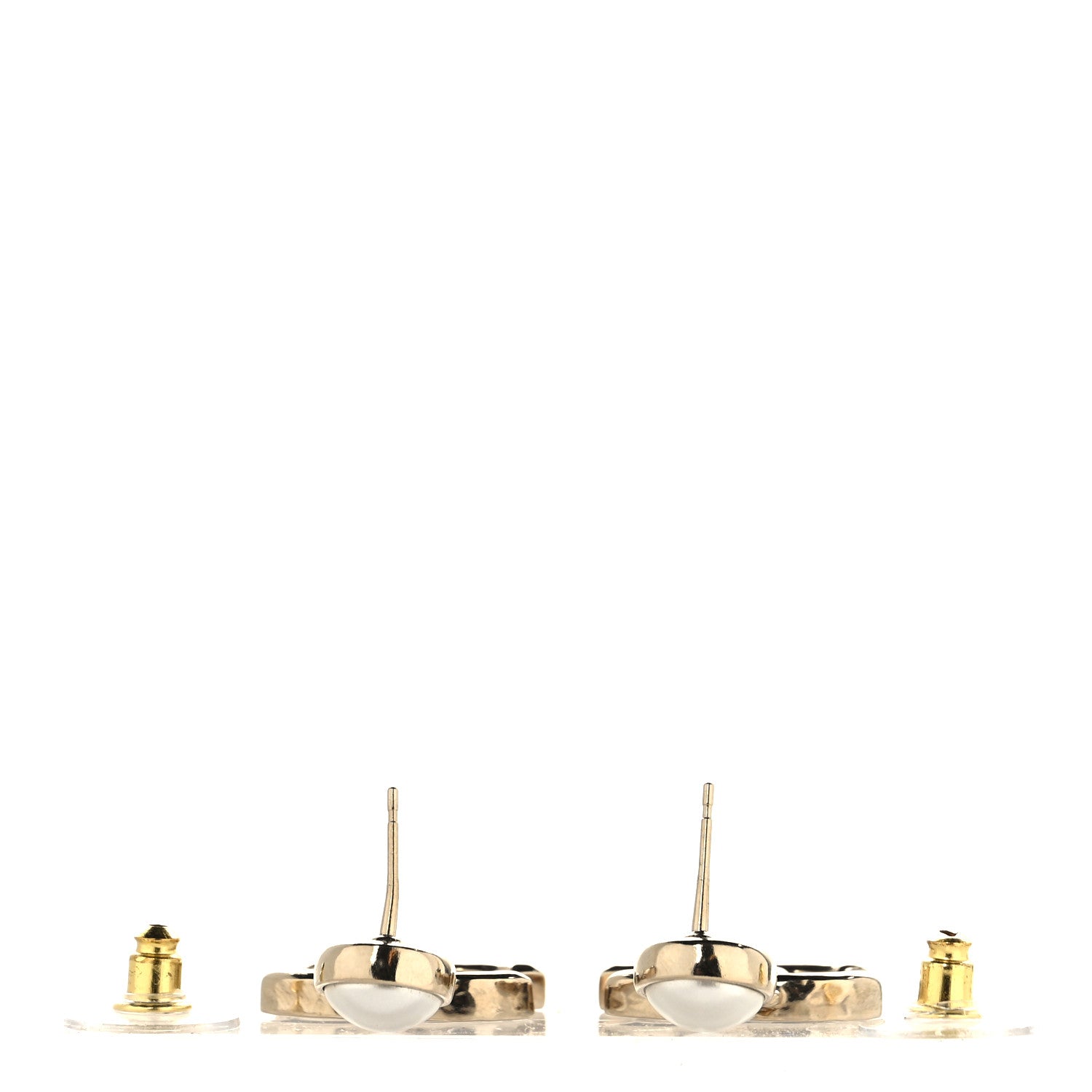 Chanel Pearl Enamel CC Drop Earrings Black 3 of 5