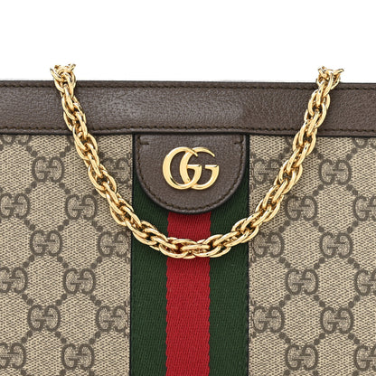 Gucci GG Supreme Monogram Web Small Ophidia Chain Shoulder Bag Brown 8 of 11