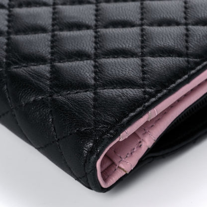 Chanel Lambskin Micro Quilted Double Wallet Black 11 of 11