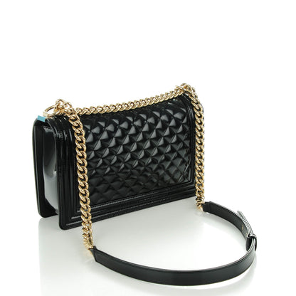 Chanel Iridescent Calfskin Quilted New Medium Boy Flap Black 3 of 8