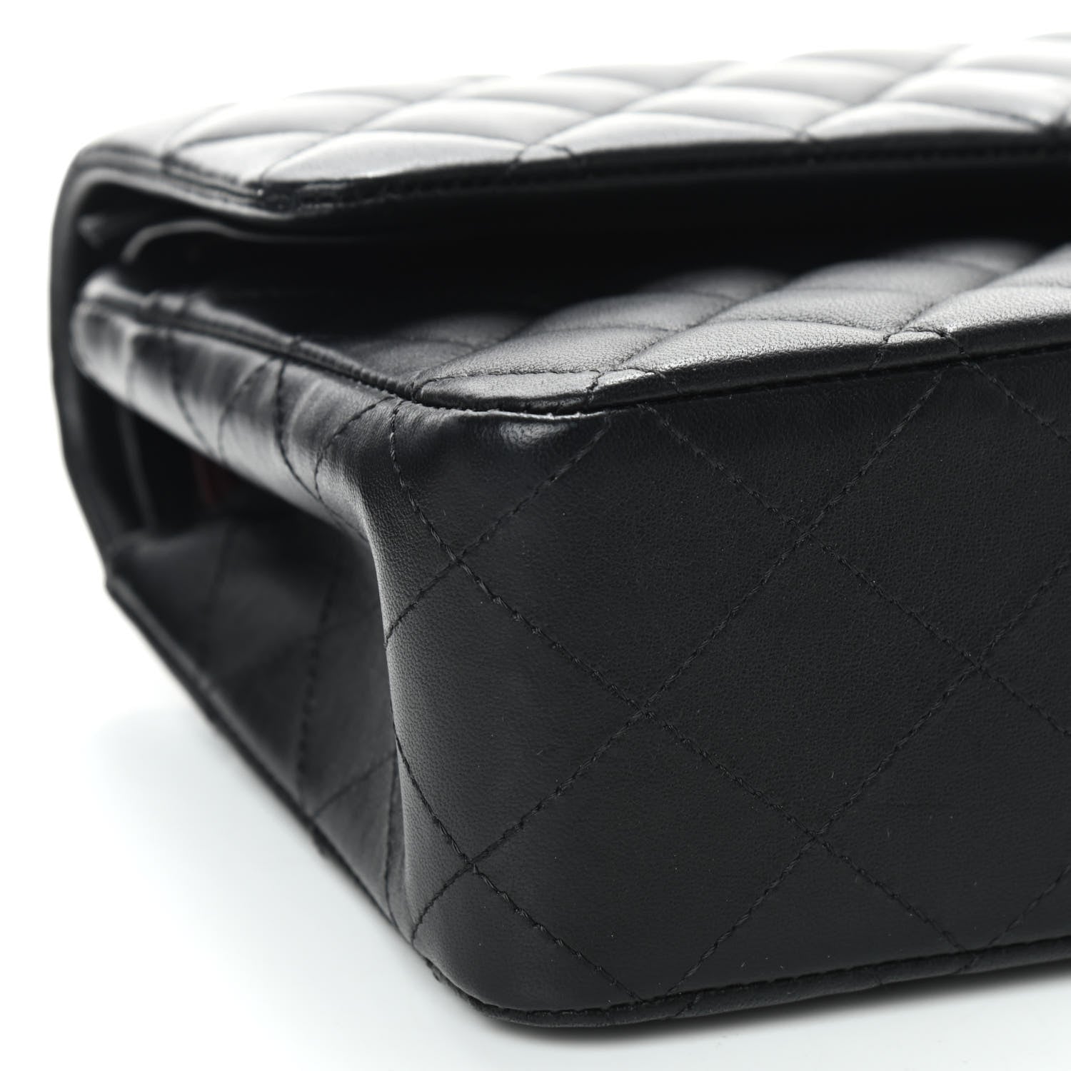 Chanel Lambskin Quilted Medium Double Flap Black 7 of 8