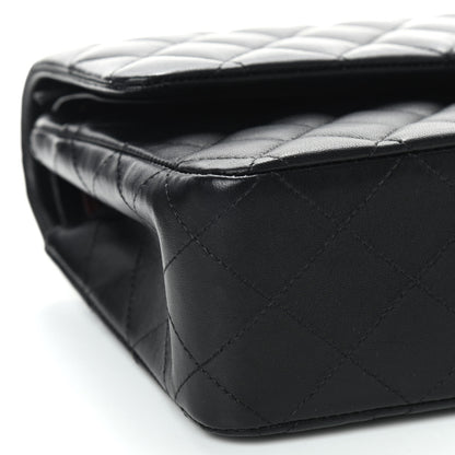 Chanel Lambskin Quilted Medium Double Flap Black 7 of 8