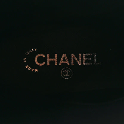 Chanel Calfskin Cap Toe CC Riding Boots 38 Black 6 of 8