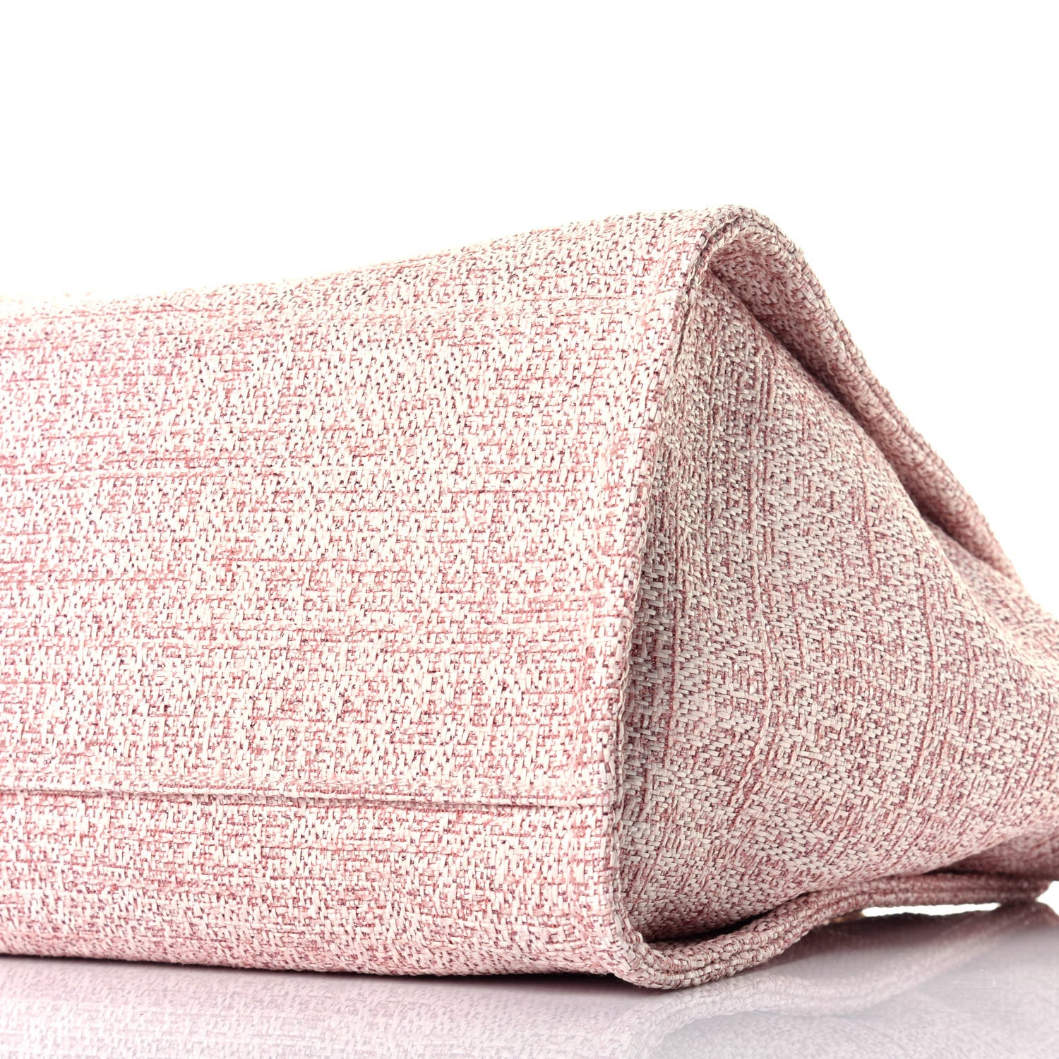 Chanel Straw Lurex Medium Deauville Tote Pink 9 of 9