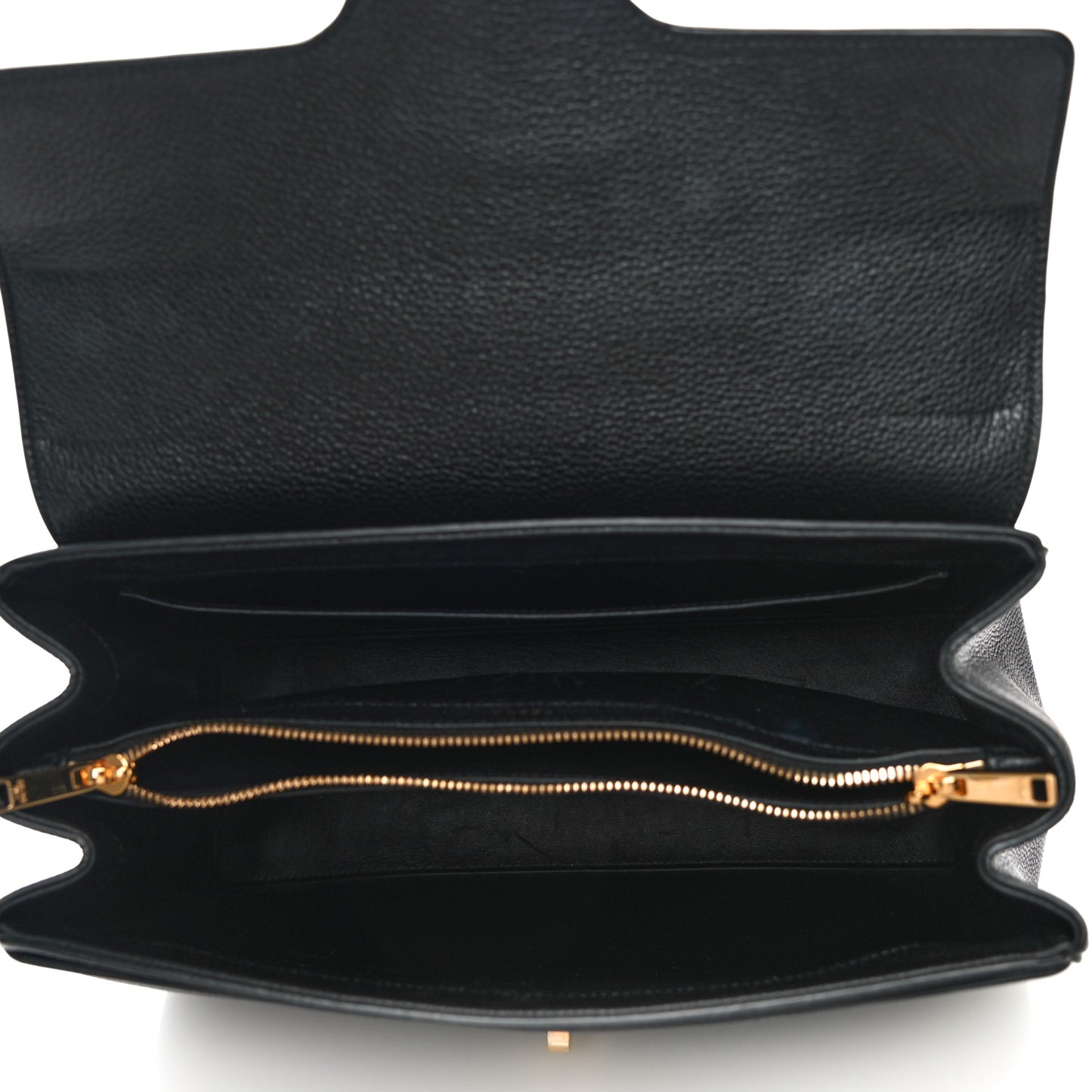 Grained Calfskin Classique 16 Top Handle Bag Black