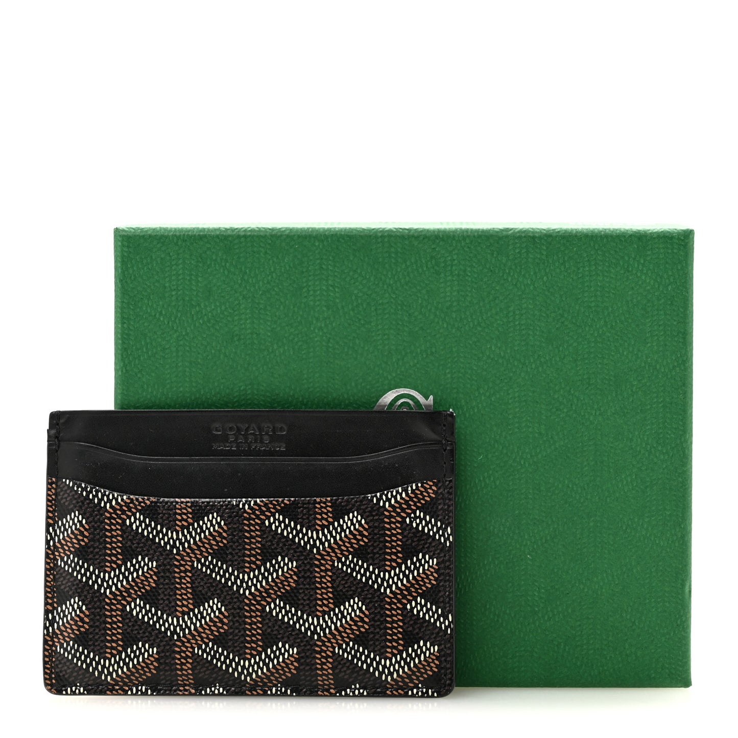 Goyardine Saint Sulpice Card Holder Black