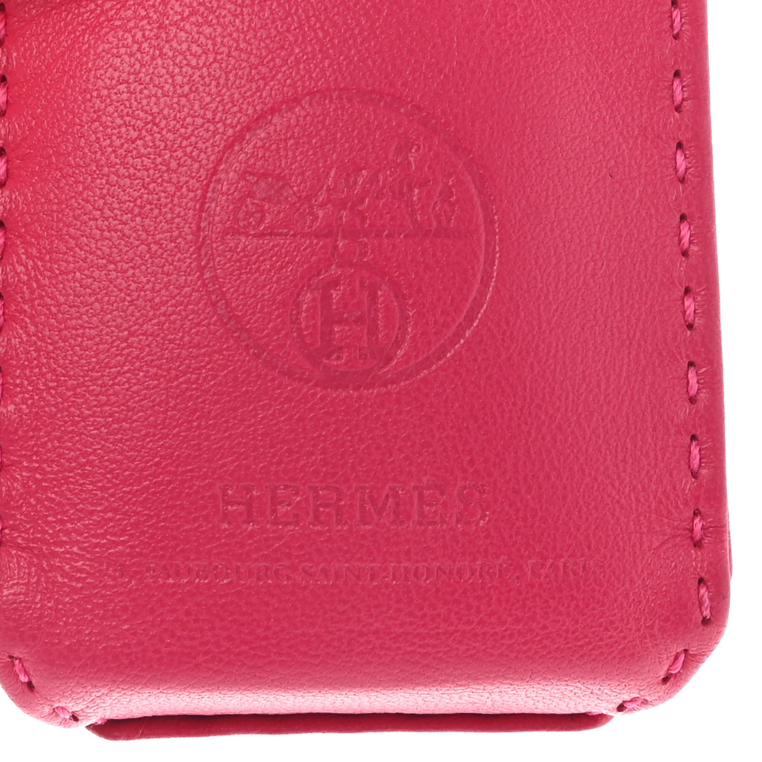 Hermes Milo Lambskin Swift Shopping Bag Charm Rose Mexico 3 of 5