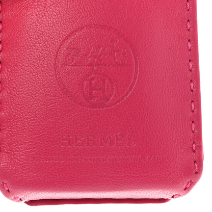 Hermes Milo Lambskin Swift Shopping Bag Charm Rose Mexico 3 of 5