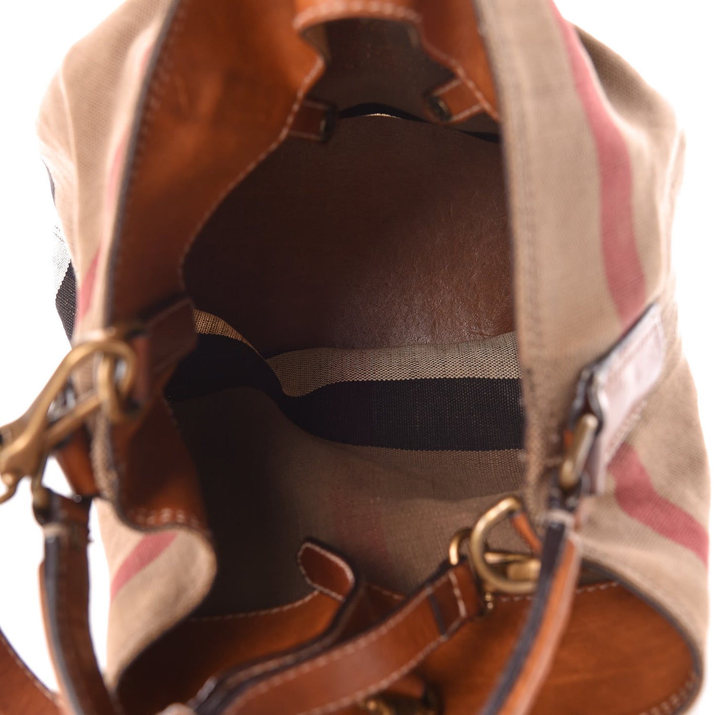 Canvas Mega Check Medium Ashby Hobo Saddle Brown