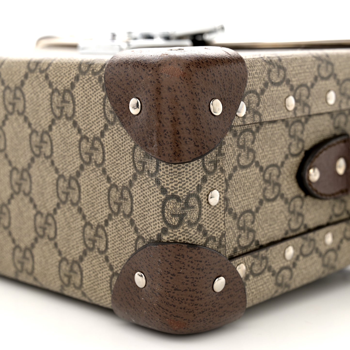 GG Supreme Monogram Globe-Trotter Beauty Case Brown