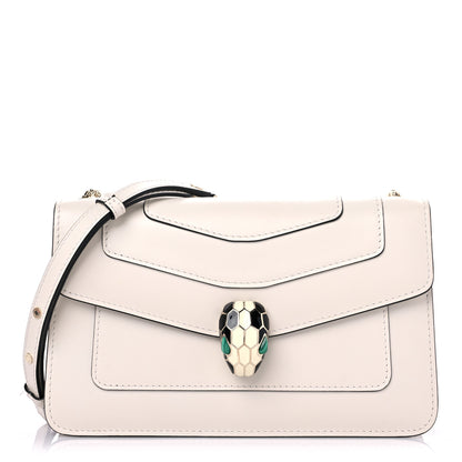 Bulgari Calfskin Serpenti Forever Crossbody Bag White 1 of 11