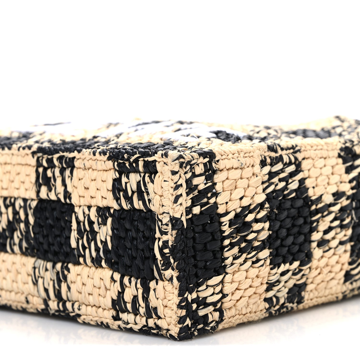 Loewe X PAULA'S IBIZA Raffia Mini Font Tote Black Natural 10 of 10