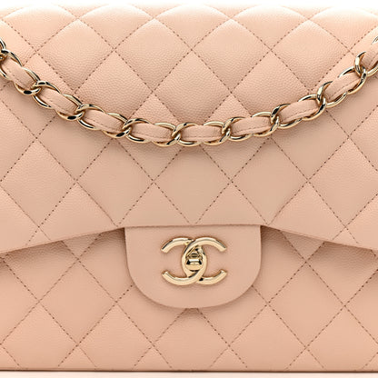 Chanel Caviar Quilted Jumbo Double Flap Light Pink 8 of 12