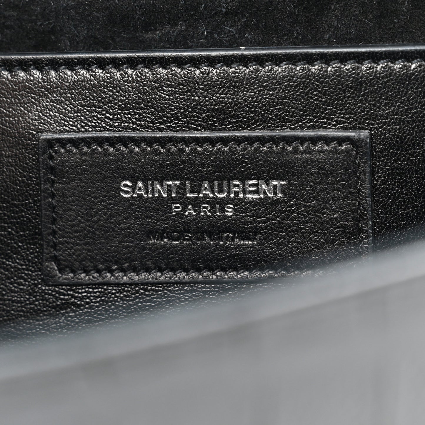 Calfskin Crocodile Embossed Classic Monogram Cassandre Clutch Black