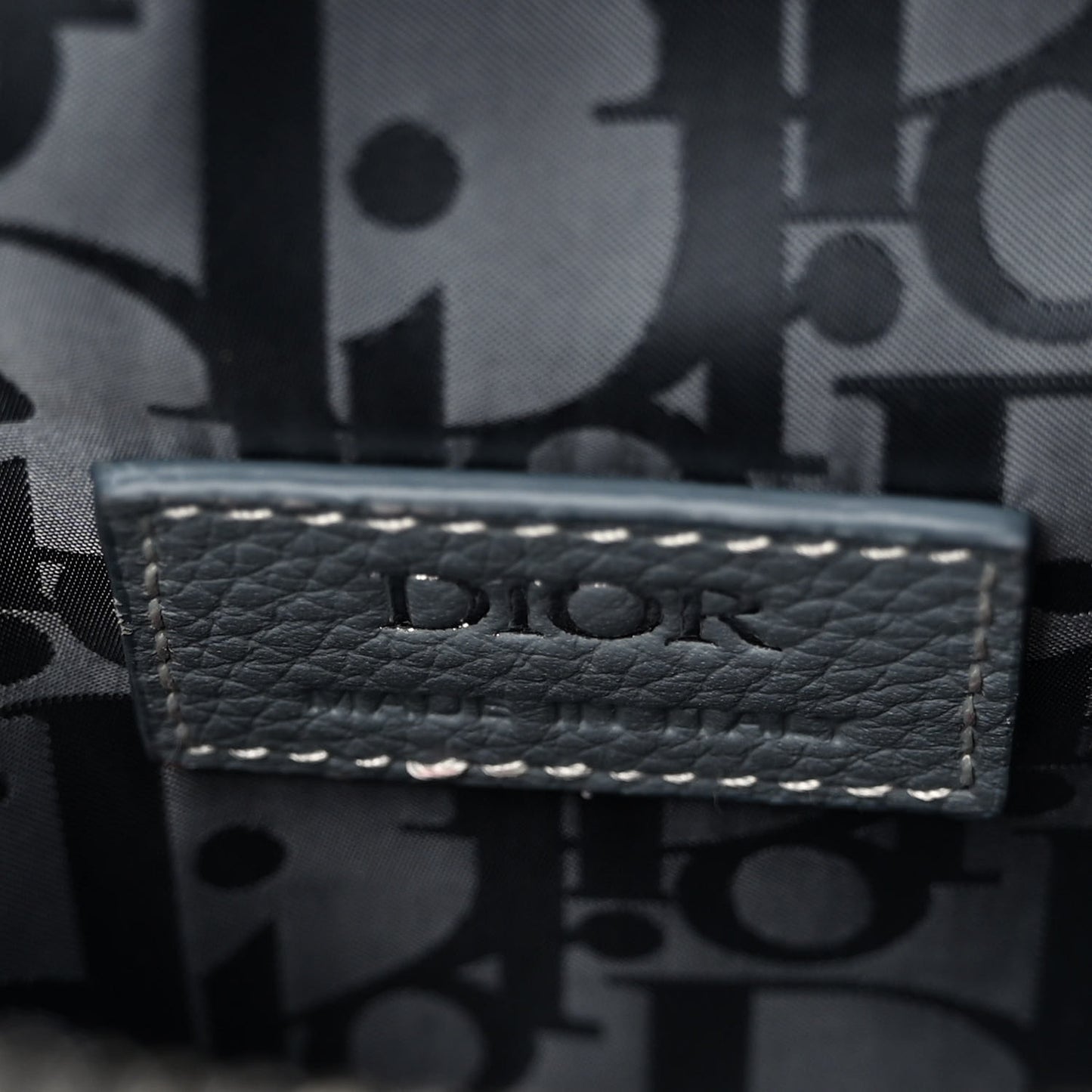 Grained Calfskin Mens Saddle Bag Grey