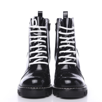 Louis Vuitton Glazed Calfskin Star Trail Ankle Boots 38 Black 2 of 7
