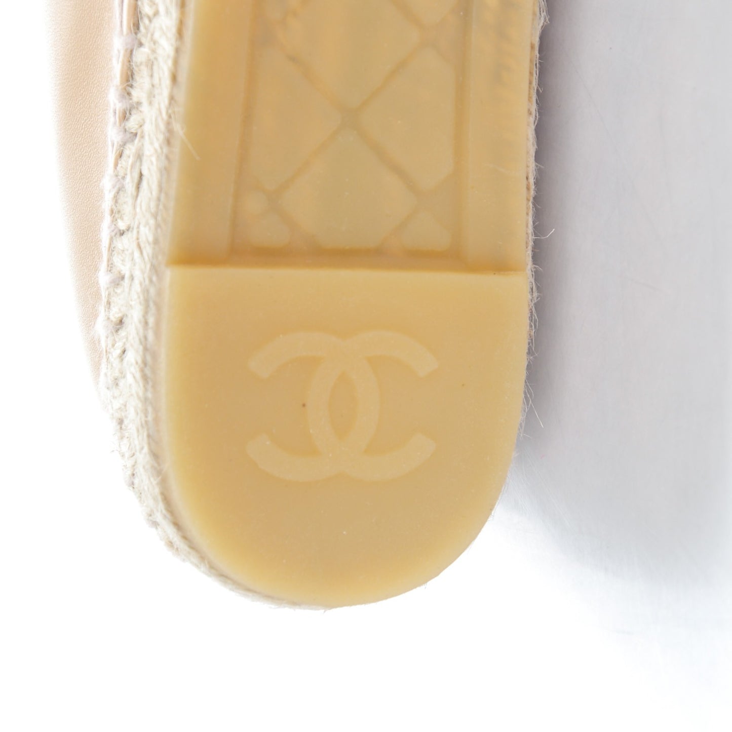 Lambskin CC Espadrilles 37 Beige Black