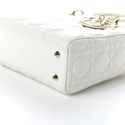 Christian Dior Lambskin Cannage Small My ABCDior Lady Dior White 7 of 12