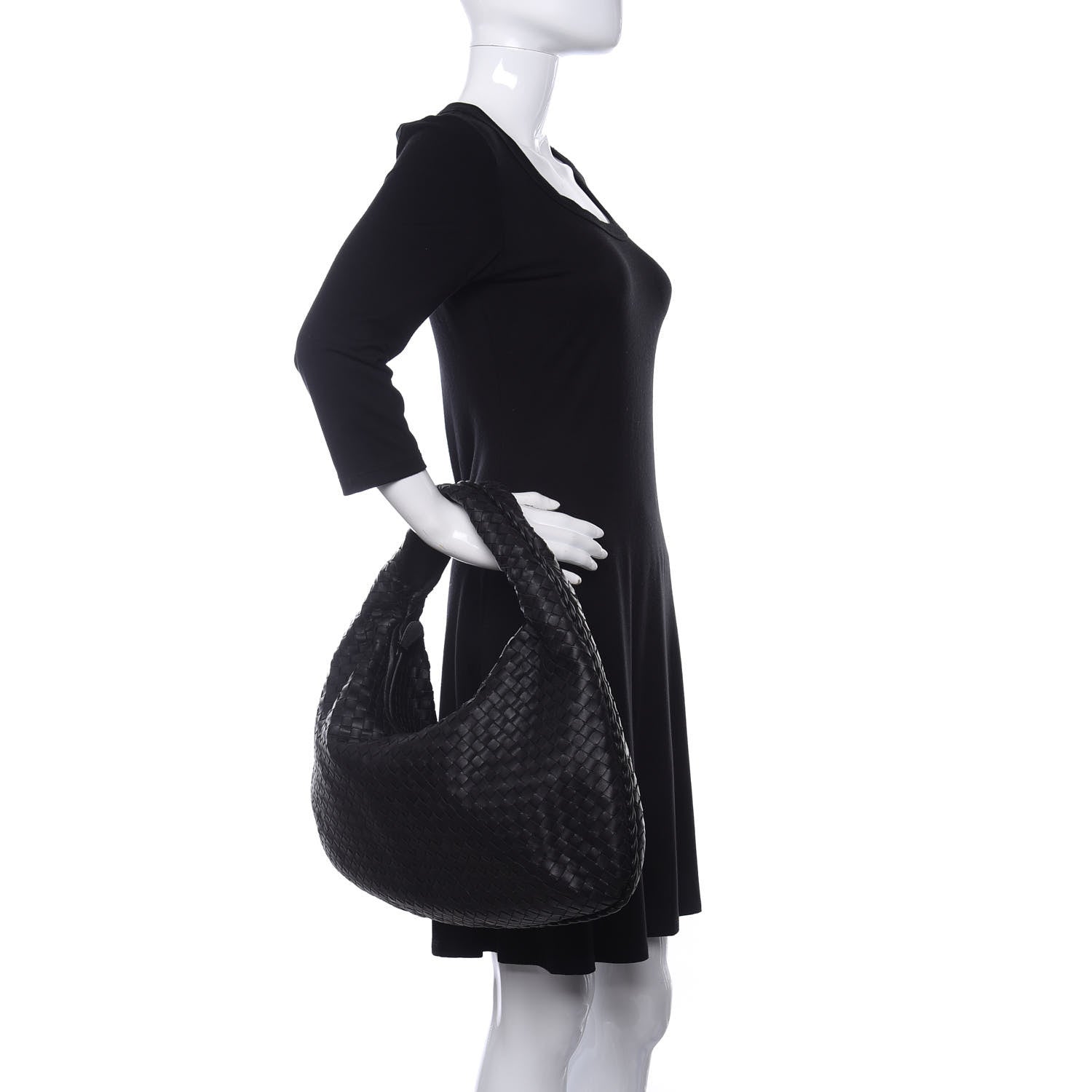 Bottega Veneta Nappa Intrecciato Large Veneta Hobo Black 2 of 9