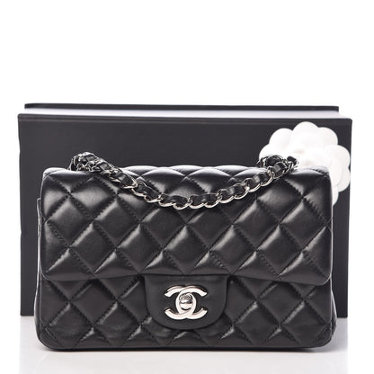 Chanel Lambskin Quilted Mini Rectangular Flap Black 12 of 12