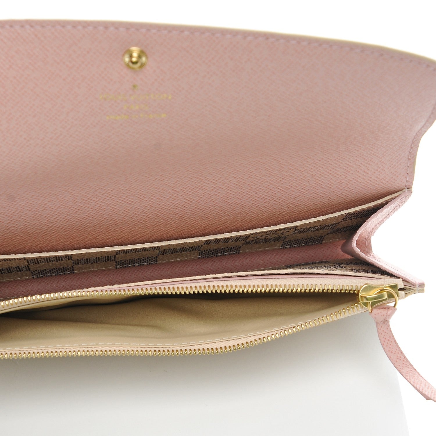 Louis Vuitton Damier Azur Emilie Wallet Rose Ballerine 7 of 7
