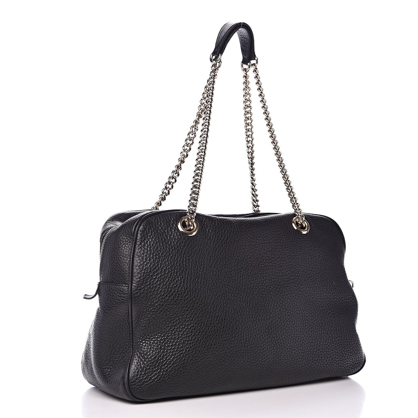 Pebbled Calfskin Medium Soho Bowler Black