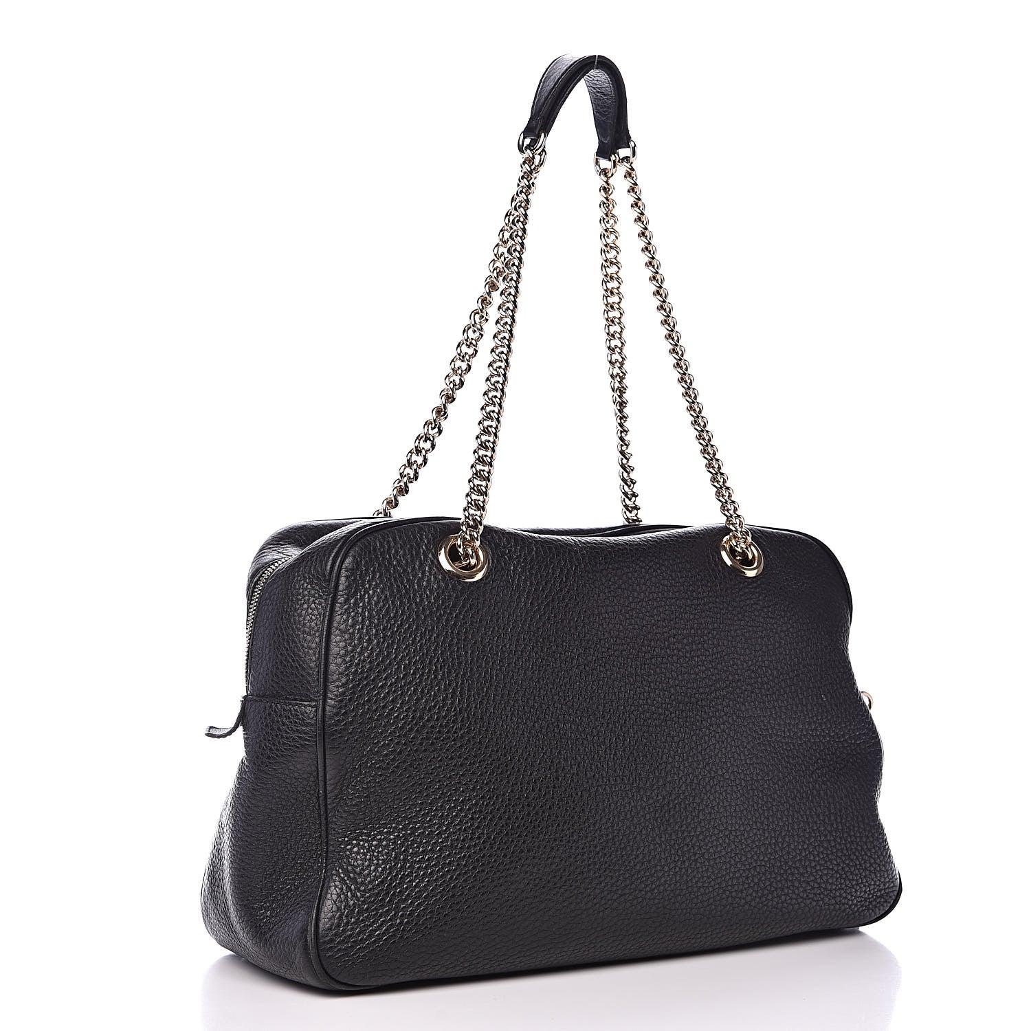 Gucci Pebbled Calfskin Medium Soho Bowler Black 3 of 15