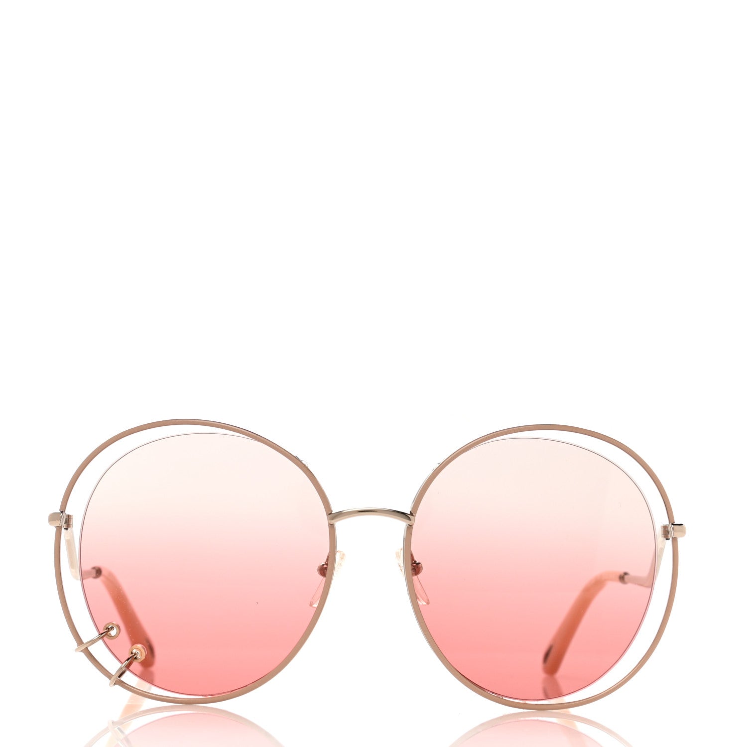 Chloe Oversize Round Sunglasses CE153S Silver Pink 2 of 7