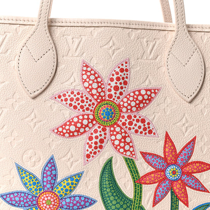 Louis Vuitton LV X YK Empreinte Inlaid Kusama Flowers Neverfull MM Quartz 8 of 11